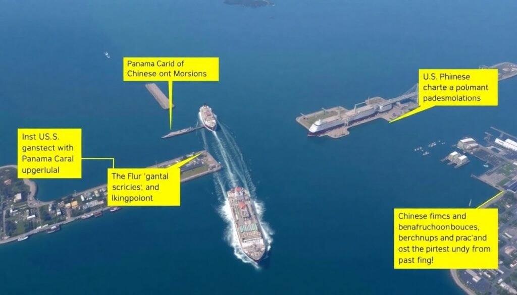 An Aerial view of the Panama cal