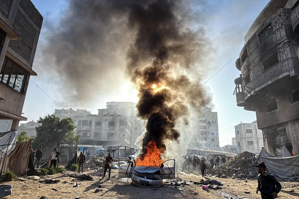 Israeli Airstrikes Kill Nine Palestinians, Testing Fragile Gaza Ceasefire Israeli Airstrikes Kill Nine Palestinians, Testing Fragile Gaza Ceasefire