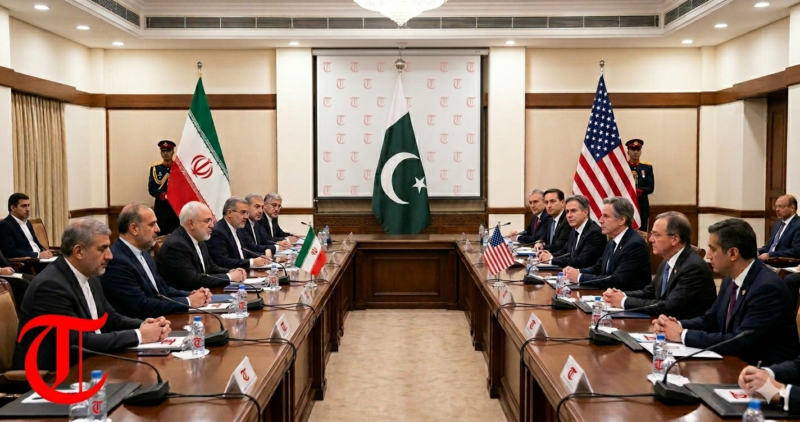 Iran US Talks Islamabad: add this at a suitable pls in the above picture. its monogram of the Islamabad Telegraph