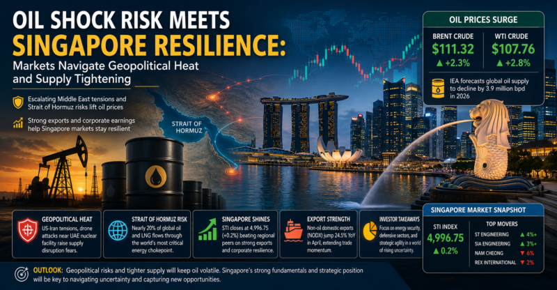 Oil Shock Risk Meets Singapore Resilience: Markets Navigate Geopolitical Heat and Supply Tightening Oil Prices Singapore Markets Geopolitical Tensions: 7 Powerful Insights for Investors and Policy Makers