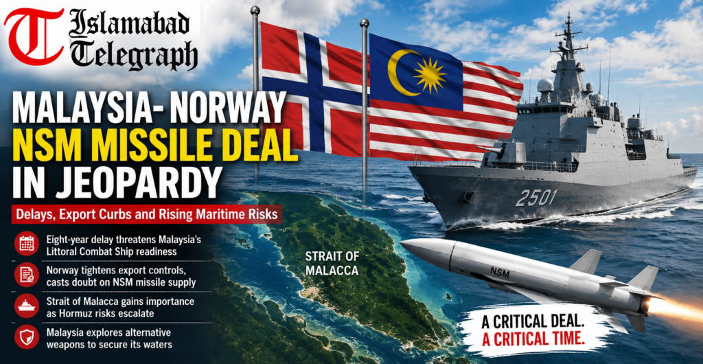 Malaysia NSM Missile Deal in Jeopardy as Norway Export Curbs Raise Maritime Security Concerns Malaysia NSM Missile Deal in Jeopardy as Norway Export Curbs Raise Maritime Security Concerns
