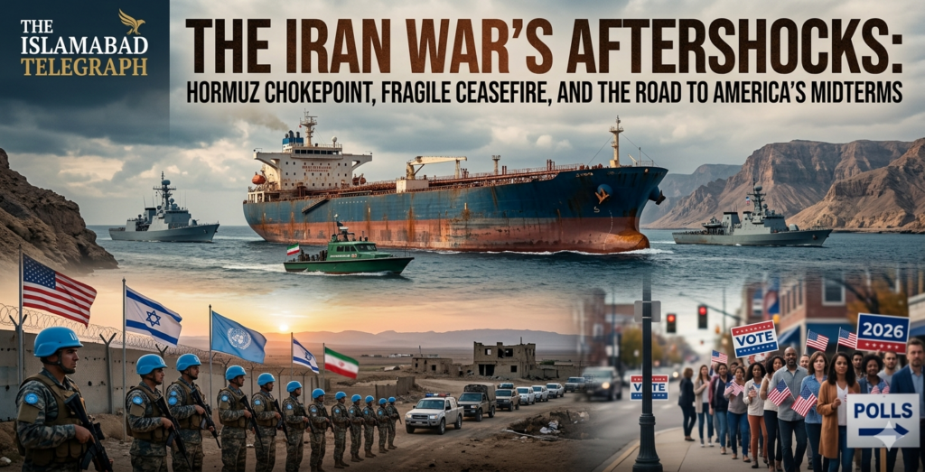 Iran war aftershocks 2026: The Iran War’s Aftershocks: Hormuz Chokepoint, Fragile Ceasefire, and the Road to America’s Midterms