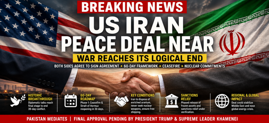 US Iran Peace Deal Near as War Reaches Logical End, Final Approval Pending