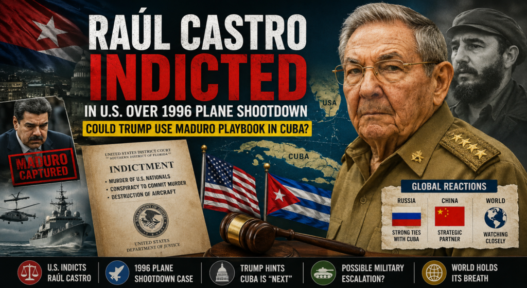 Raúl Castro Indictment Shakes Cuba as U.S. Signals Possible ‘Maduro-Style’ Action Under Trump Raúl Castro Indictment Shakes Cuba as U.S. Signals Possible ‘Maduro-Style’ Action Under Trump