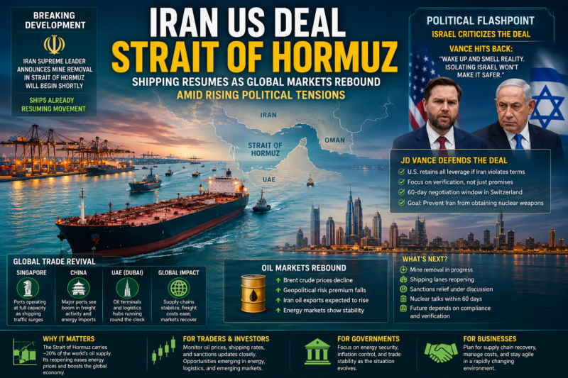 Iran US Deal Strait of Hormuz: Shipping Resumes as Global Markets Rebound Amid Rising Political Tensions