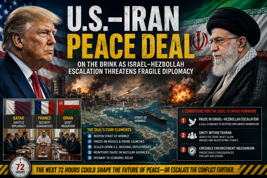 U.S.–Iran Peace Deal on the Brink as Israel–Hezbollah Escalation Threatens Fragile Diplomacy