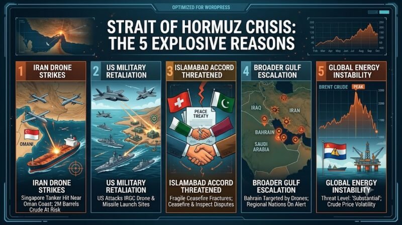 Strait of Hormuz Plunges Into Chaos as New Iranian Attacks Threaten Peace Accord Strait of Hormuz Plunges Into Chaos as New Iranian Attacks Threaten Peace Accord