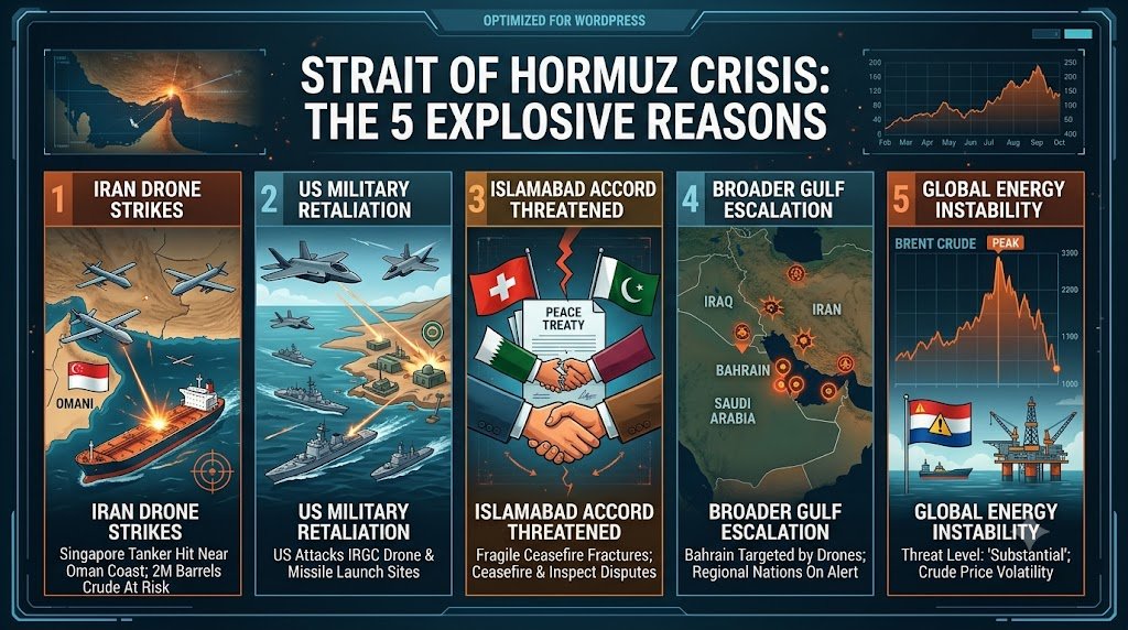 Strait of Hormuz Plunges Into Chaos as New Iranian Attacks Threaten Peace Accord
