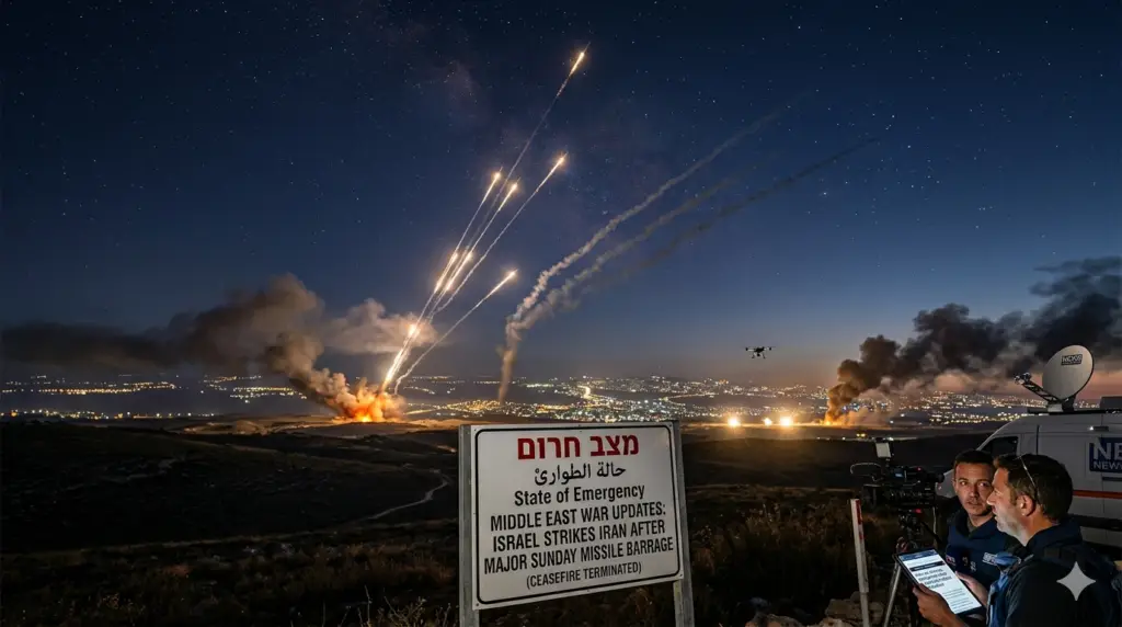 Middle East war updates: Israel strikes Iran after major Sunday missile barrage terminates April ceasefire Middle East war updates: Israel strikes Iran after major Sunday missile barrage terminates April ceasefire