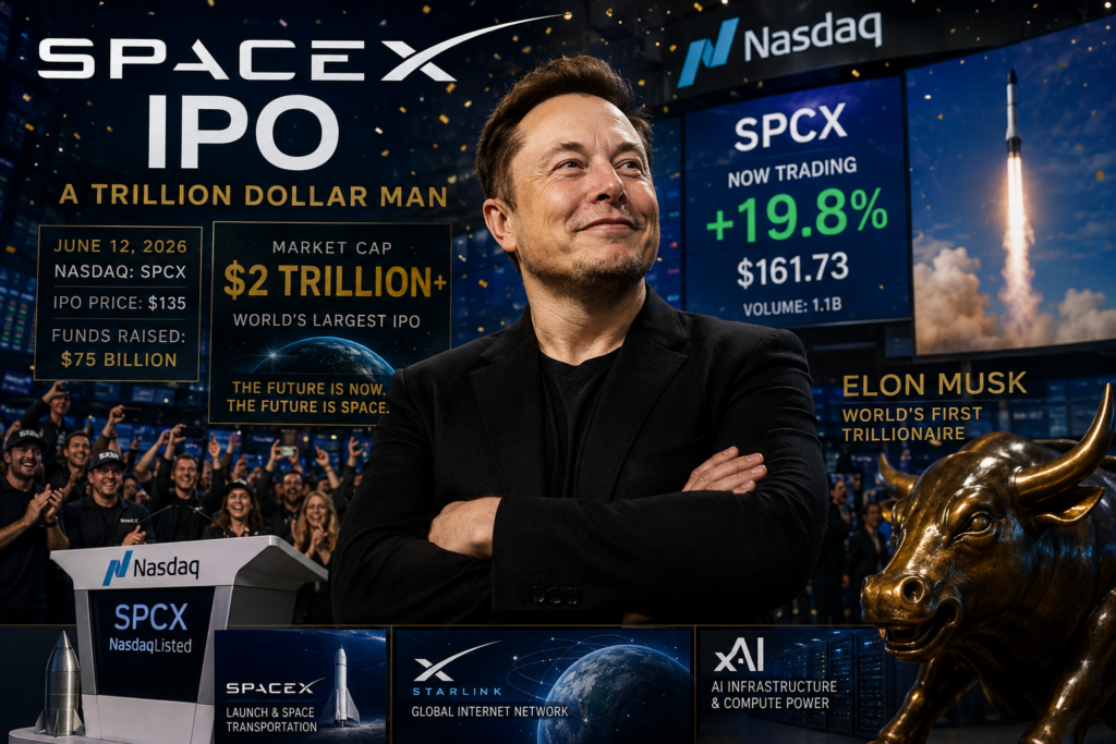 SpaceX IPO raises record $75 billion, becoming the largest public offering in history