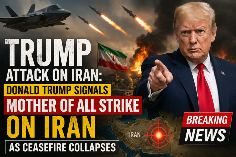 Trump Attack on Iran: Donald Trump Signals Mother of All Strike on Iran as Ceasefire Collapses Trump Attack on Iran: Donald Trump Signals Mother of All Strike on Iran as Ceasefire Collapses