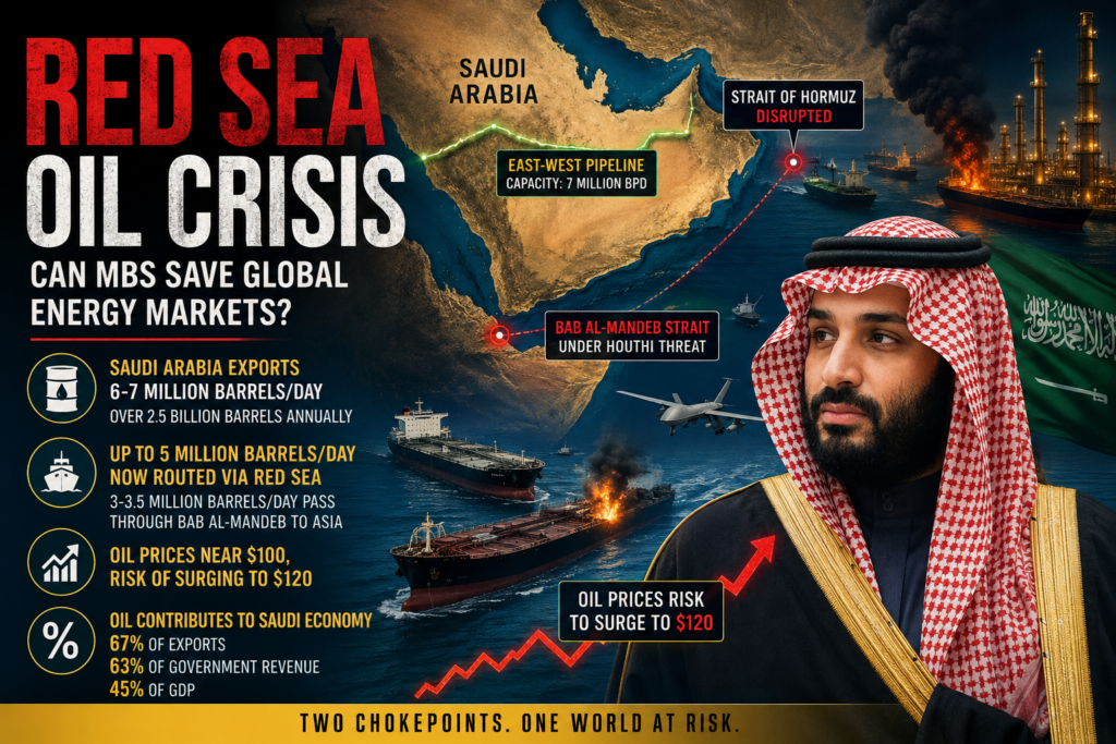 Red Sea Oil Crisis: Can MBS Safeguard the Last Artery of Global Oil? Red Sea oil crisis threatens Saudi Arabia’s last remaining export route as Houthi attacks intensify