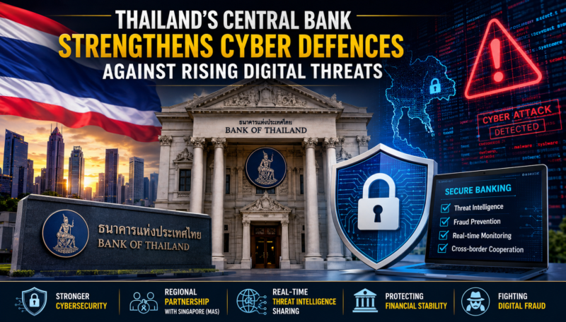 Thailand’s Central Bank Deepens Cyber Defences as Cross-Border Threats Surge Thailand cyber threats banking sector faces rising phishing, ransomware, and digital fraud risks