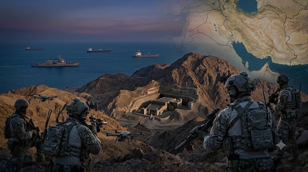 U.S. Special Forces tactical unit scouting a fortified nuclear facility during the Trump's Middle East strategy shift.