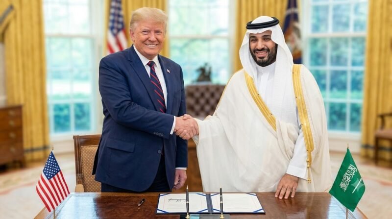 MBS Secures Saudi Nuclear Deal with Trump in Historic Power Move Reshaping Middle East Donald Trump and Crown Prince Mohammed bin Salman handshake at the Oval Office. Saudi nuclear deal