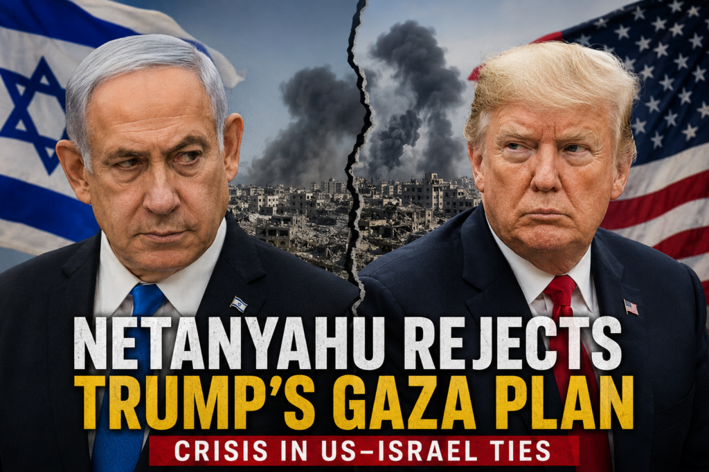 Netanyahu’s Calculated Defiance: Why Israel Rejected Trump’s Gaza Plan—and What Comes Next Netanyahu rejects Trump Gaza plan, prioritizing full Hamas disarmament over phased Israeli withdrawal.