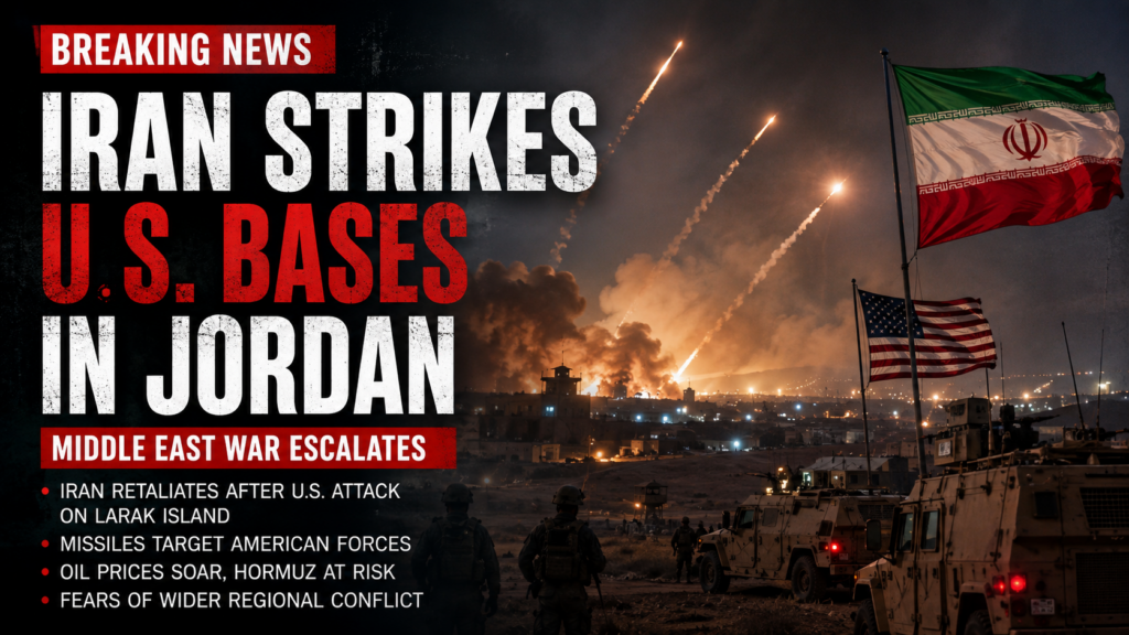 Iran Strikes U.S. Bases in Jordan: Middle East War Risks Exploding Again Iran strikes U.S. bases in Jordan after Washington attacks Iranian military positions on Larak Island in the Strait of Hormuz.
